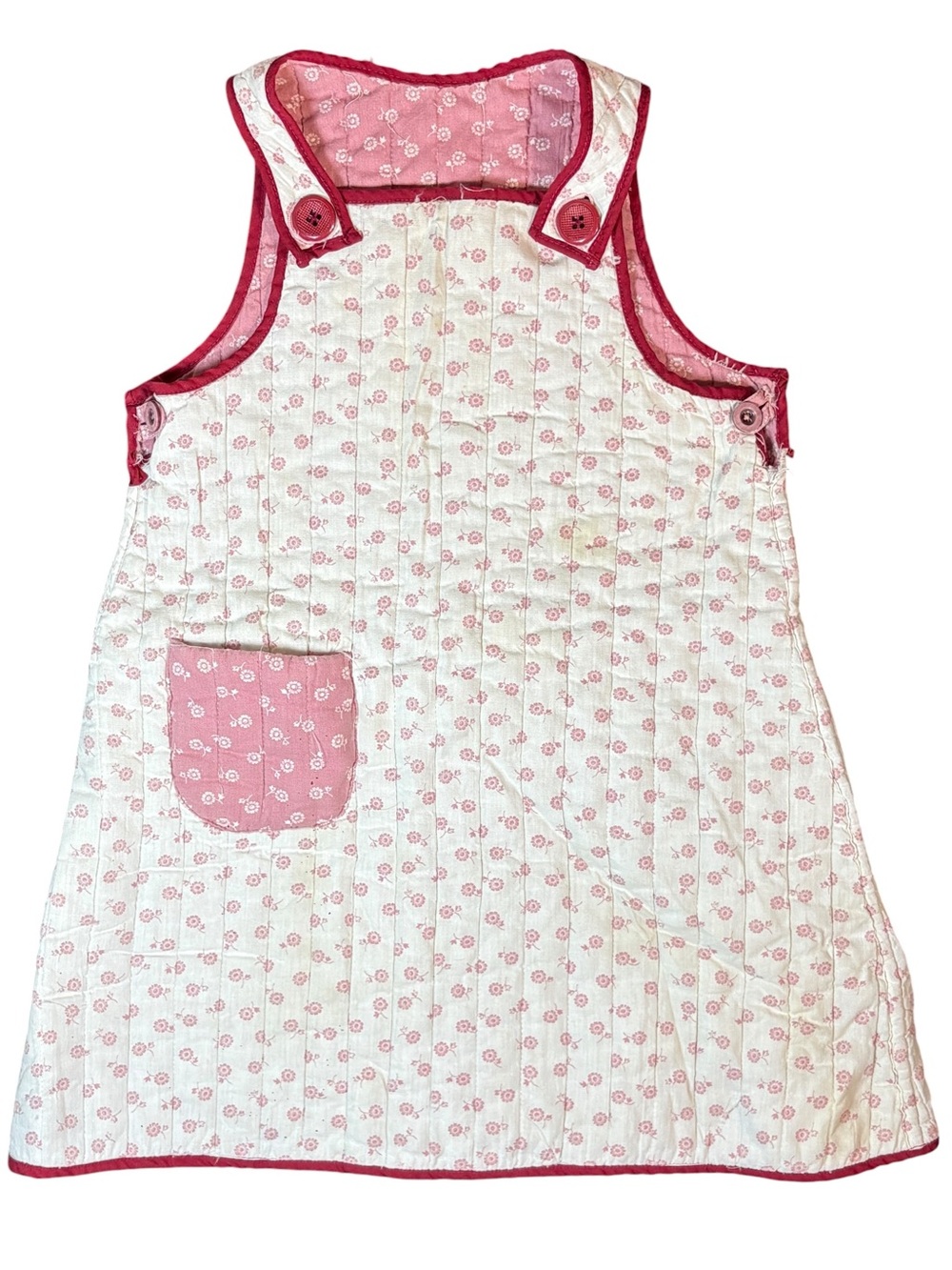Girls Floral Quilted Jumper Dress Cottagecore